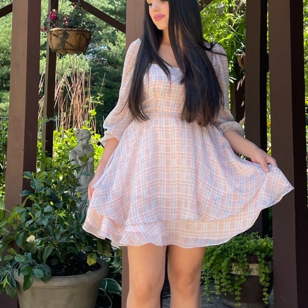 Showpo skater plaid dress